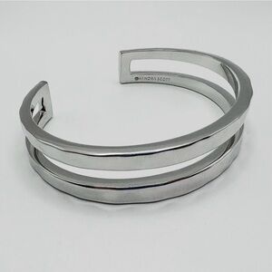 Kendra Scott Zorte Hammered Silver Cuff Bracelet